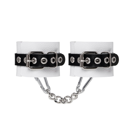 Бело-черные наручники Pecado