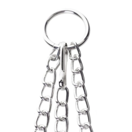 Кольцо с зажимами на соски ToyFa Metal