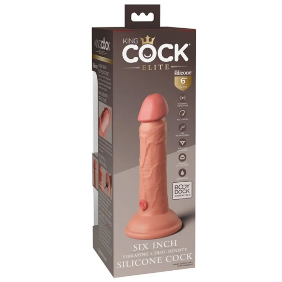 Фаллос-вибратор 6&quot; Vibrating Silicone Dual Density