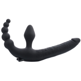 Страпон безремневой Black&Red с вибрацией