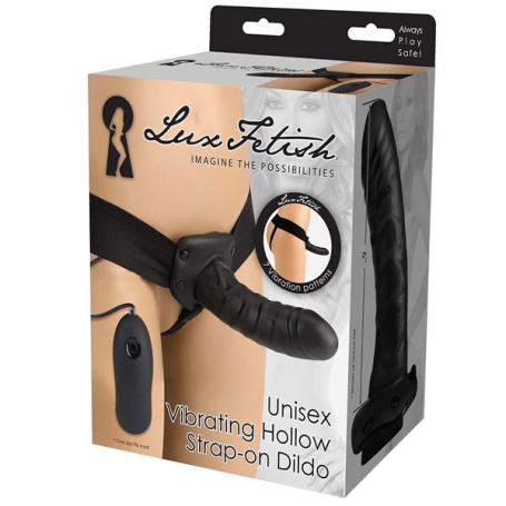 Страпон полый (фаллопротез) Lux Fetish Unisex Vibrating